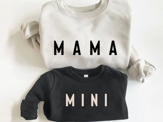 Matching Mama and Mini Sweatshirts, Mama Sweatshirt, Mother Daughter Shirts, Best Gifts for Moms,... | Etsy (US)