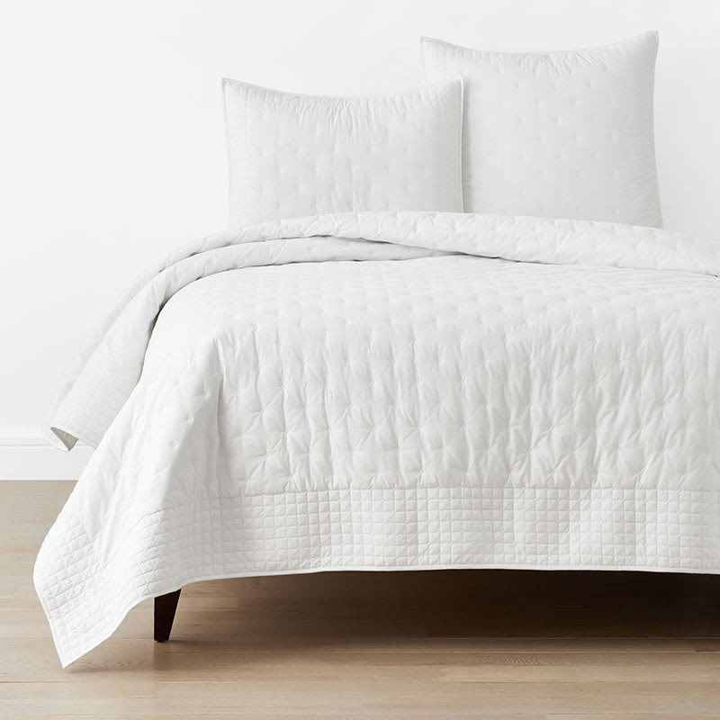 Pintuck Quilt - White, Twin | The Company Store