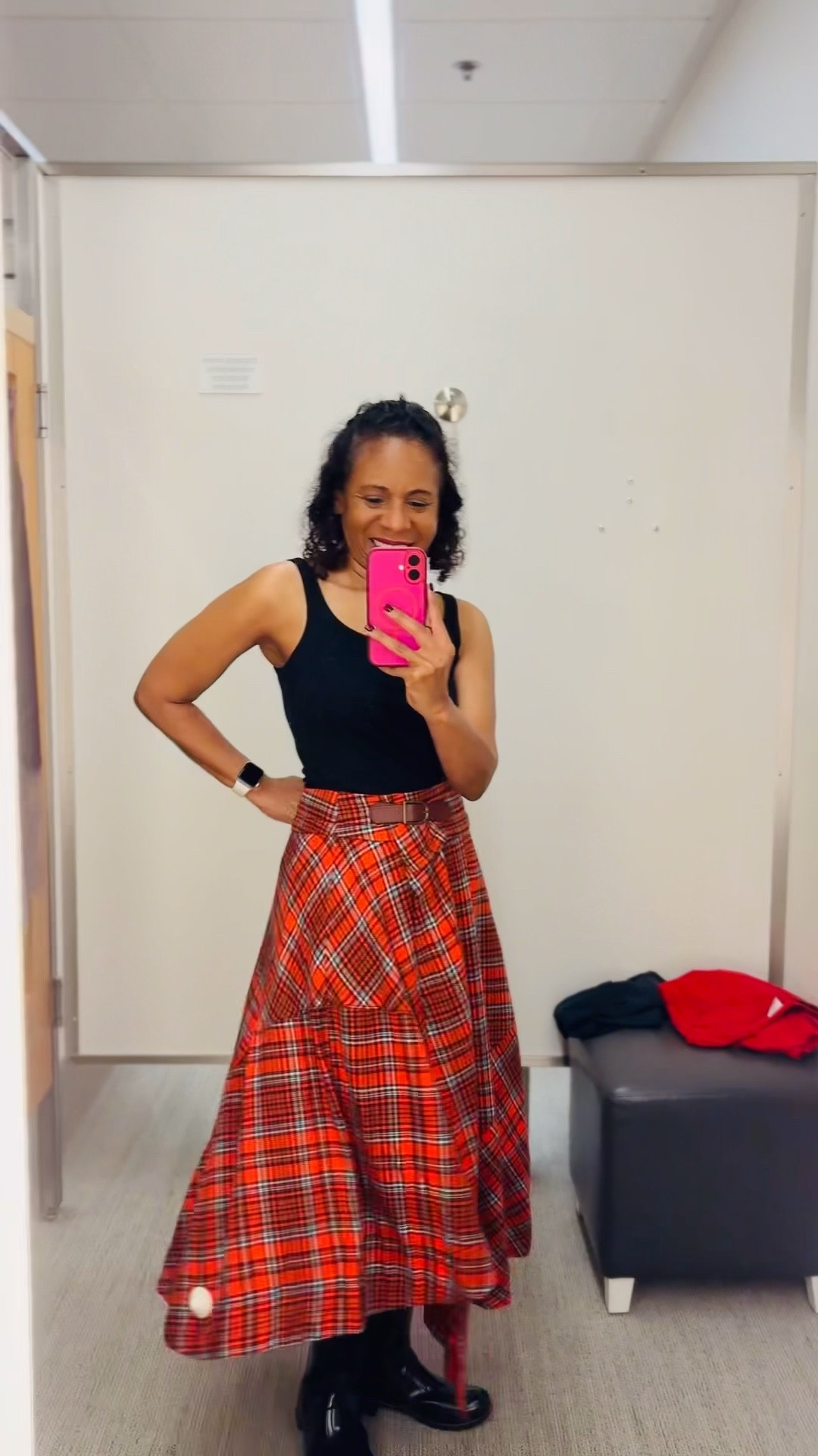  Me Along Tartan Circle Skirt (Size 10) in the red/black combo ❤️🖤

I accidentally picked up the wrong size, so I’m holding it up in the video — but the skirt itself is adorable. It’s a wrap style with a unique asymmetrical hem that gives it such fun movement. Perfect for holiday parties, winter outfits, or pairing with a cozy knit.

It definitely runs true to size, so grab your normal one!
Shop the skirt + similar festive options below. 🎄✨

#HolidayOutfits #ChristmasStyle #TartanSkirt #WinterFashion #TryOnHaul

#LTKHoliday #LTKGiftGuide #LTKSeasonal