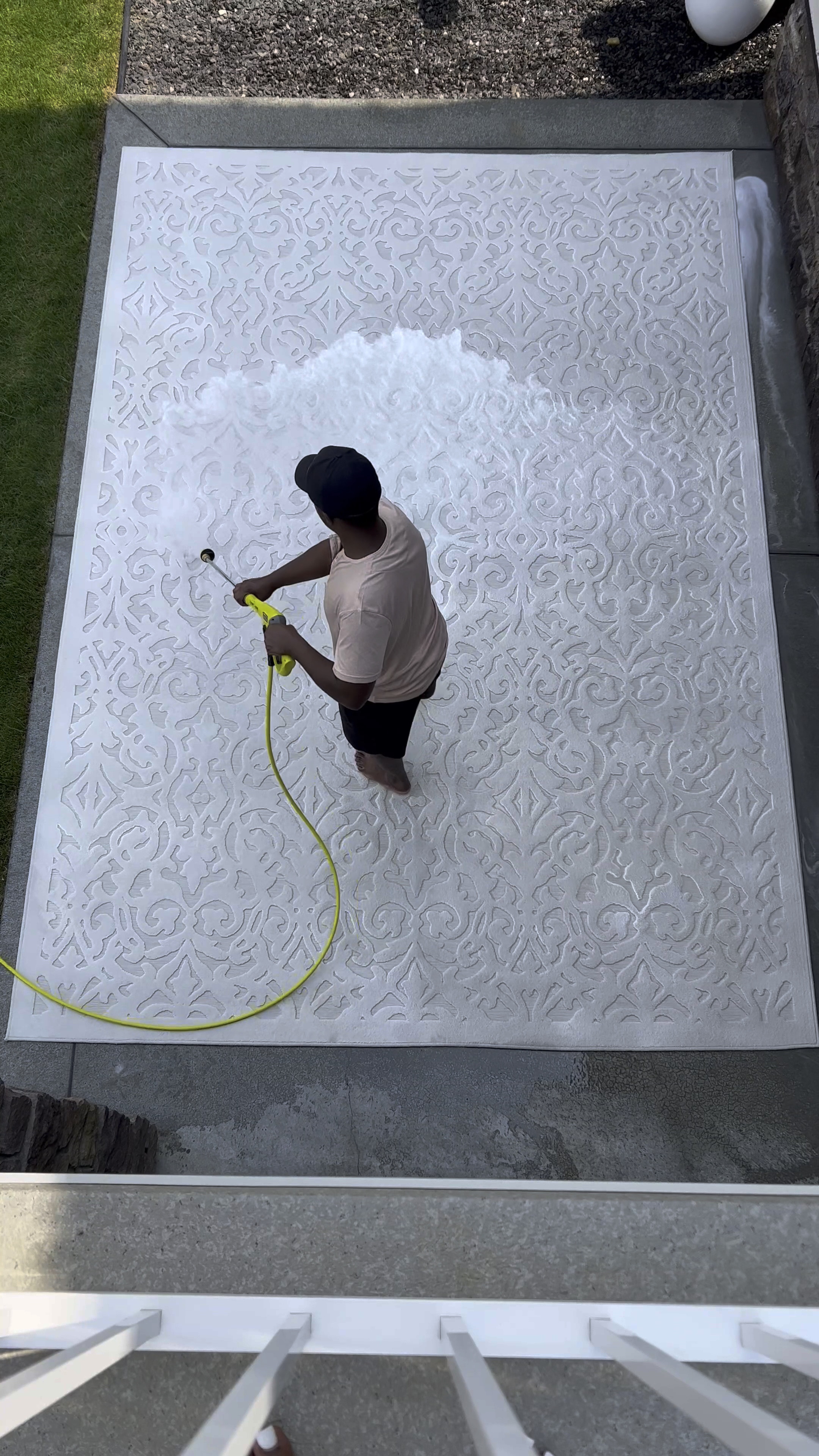 To get our patio summer ready, we love power washing! Power washing is perfect for cleaning your indoor/outdoor… simply spray and hang to dry! 

Outdoor rug
Black and white outdoor rug
Power wash 
My Texas house rugs 
Black lanterns 
Outdoor conversation set

#LTKsalealert #LTKhome #LTKstyletip