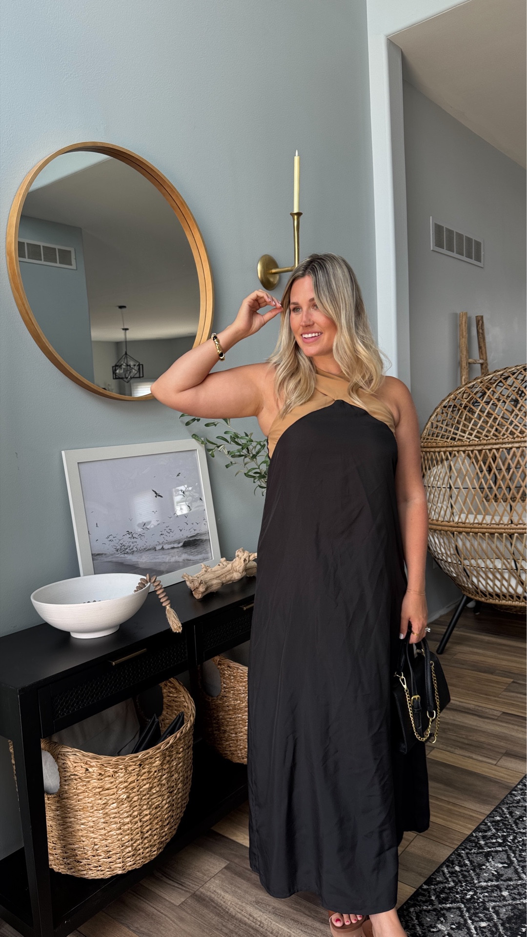 Super light weight halter top dress! Classy dress! 

#LTKStyleTip #LTKItBag