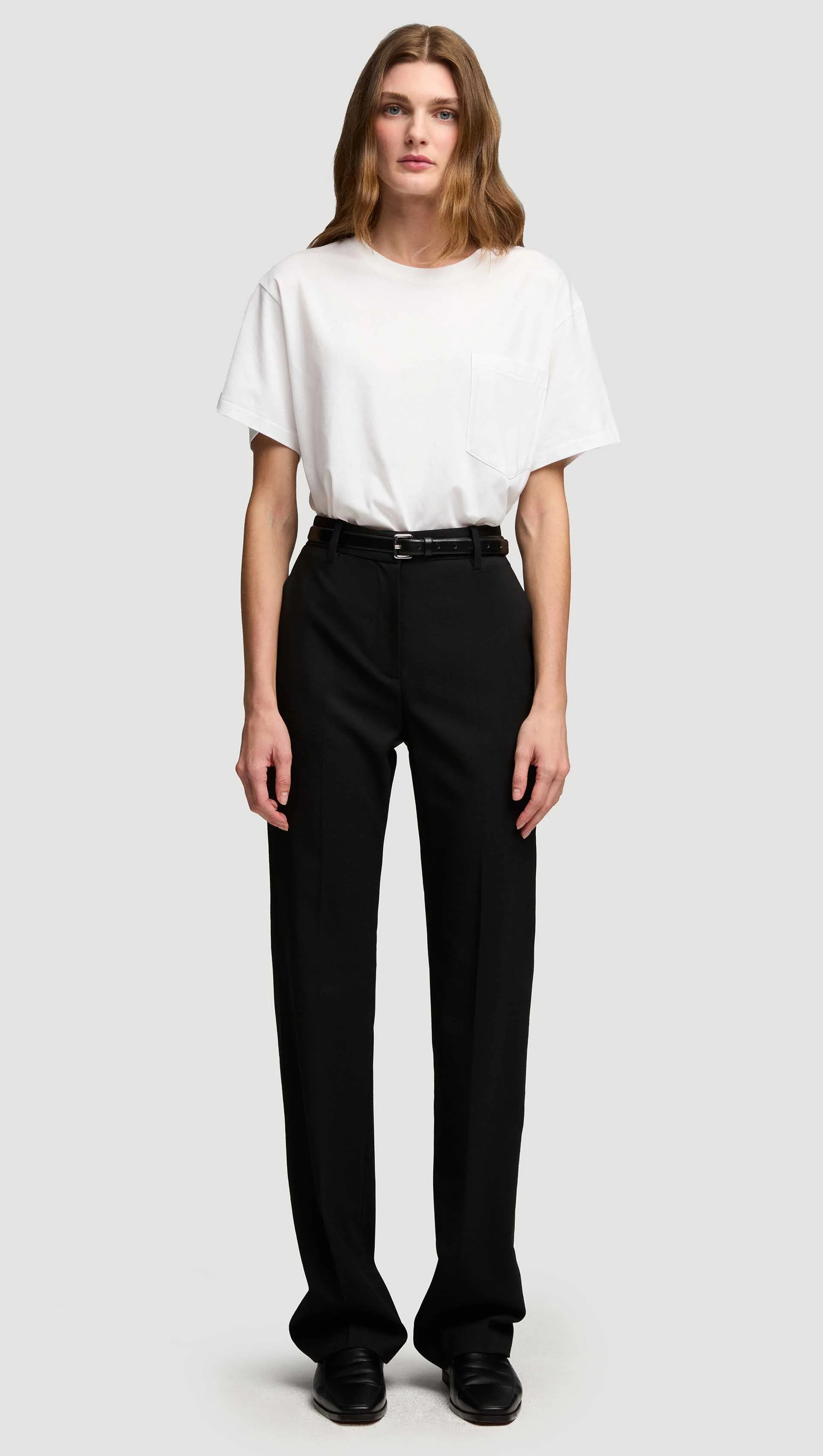 Straight Leg Trouser in Seasonless Wool | Women's Pants | Argent | Argent