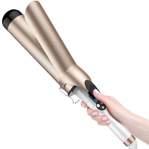 Hoson Curling Iron 2 Inch Large Barrel for Big Curls, Ceramic Curling Iron Wand for Long Hair,Dual Voltage, 10 Temp with LCD Display | Amazon (US)