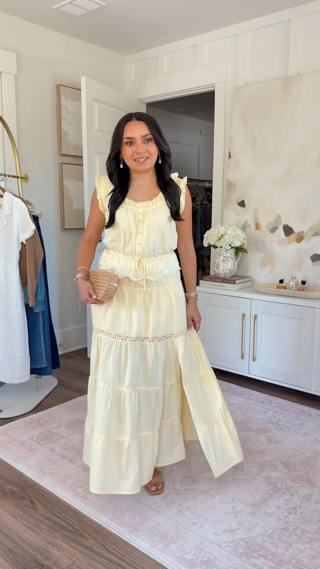 Yellow top size xxs TTS
Yellow maxi skirt size xs TTS
Clear sandals size 5.5 TTS

#LTKgrwm #LTKPetite #LTKootd