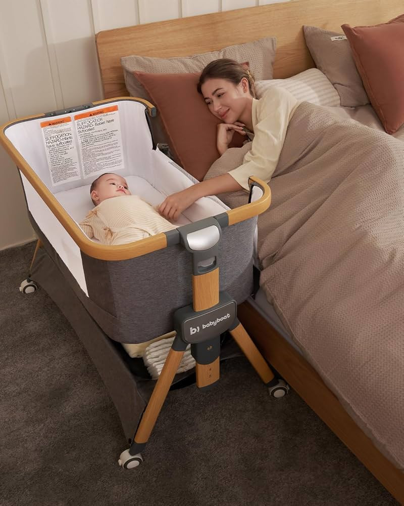 Cozy2, Bedside Bassinet,Travel Bassinet with Bigger Wheels Portable Bassinet Sleeper with Skin-Fr... | Amazon (US)
