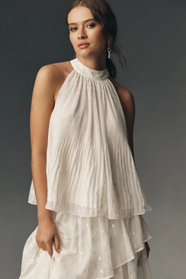 En Saison Camille Halter Swing Top | Anthropologie (US)