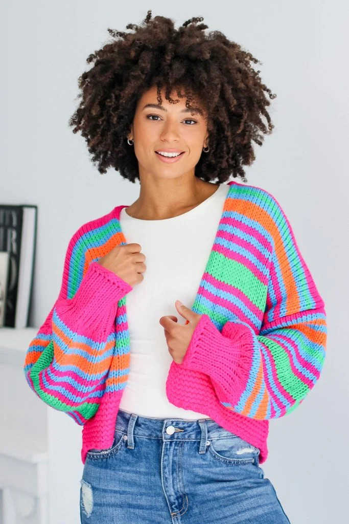 The Maya Multicolor Cardigan | Girl Tribe Co.