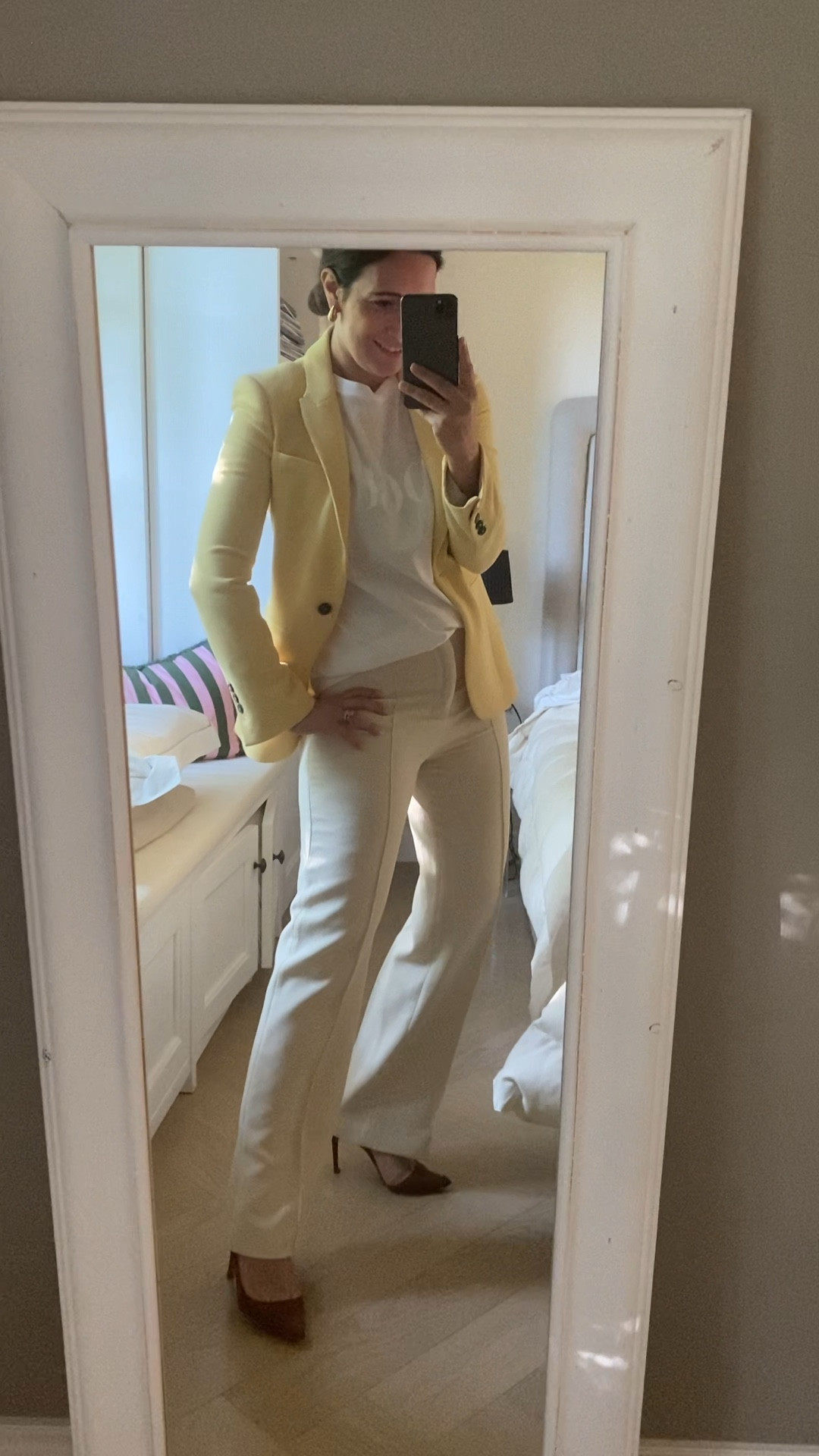 White and yellow. Just the right twist for a spring working day  

#LTKFind #LTKstyletip #LTKworkwear