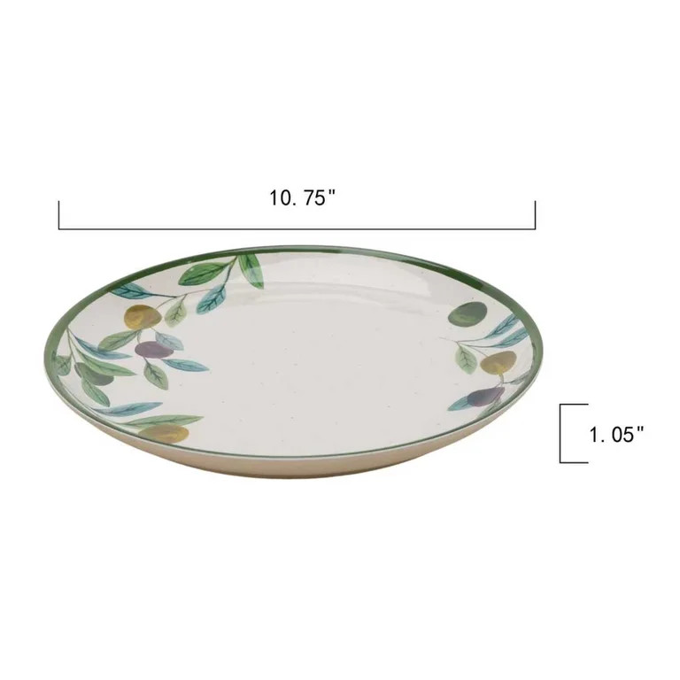 Better Homes and Gardens Durable Bamboo Melamine Olive Dinner Plate, 10.75-Inch | Walmart (US)