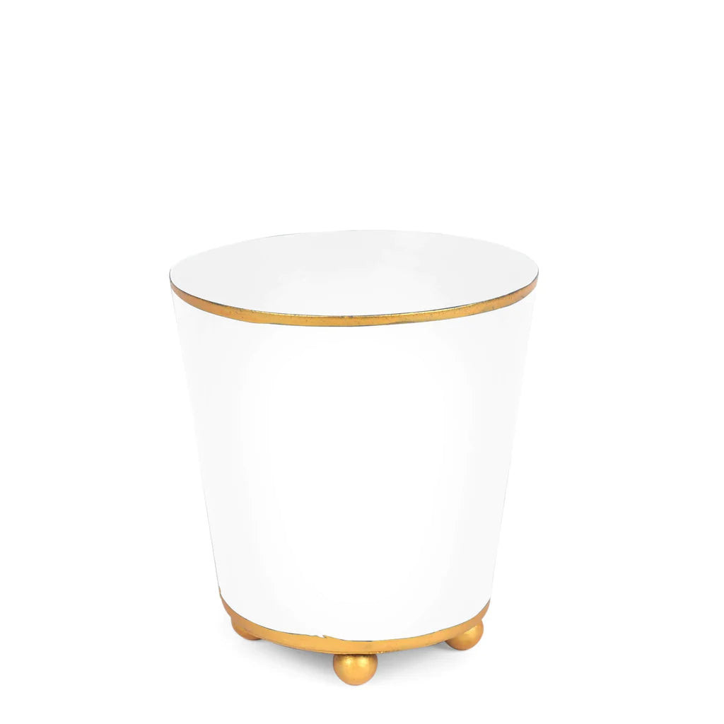 White Round Cachepot | Duffield Lane