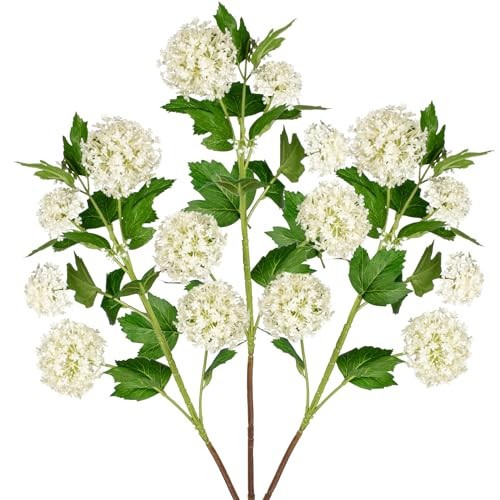 DILATATA Faux Hydrangea Flowers 31" Cream Artificial Hydrangea Spray with 5 Flower Heads, 3 Per Bag.Faux Hydrangeas Plastic Flowers Fake Hydrangeas for Indoor Outdoor Wedding Table Centerpieces Decor | Amazon (US)