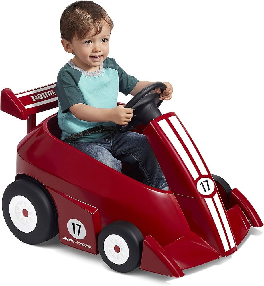 Radio Flyer Grow with Me Racer, Kids Battery Powered and Remote Control Ride On Toy, Red Toddler ... | Amazon (US)