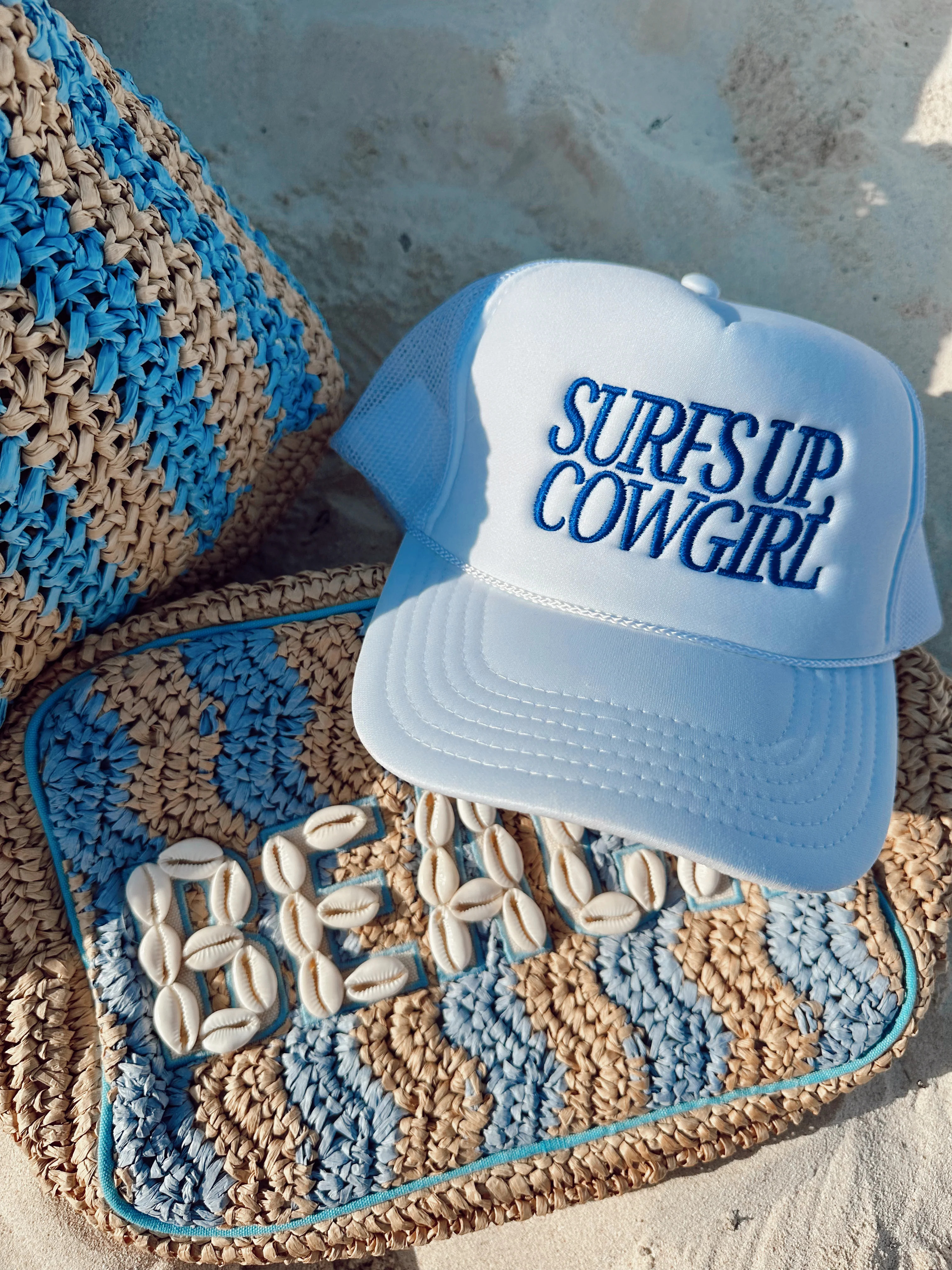 Beach XL Makeup Bag with Puka Shells | KenzKustomz