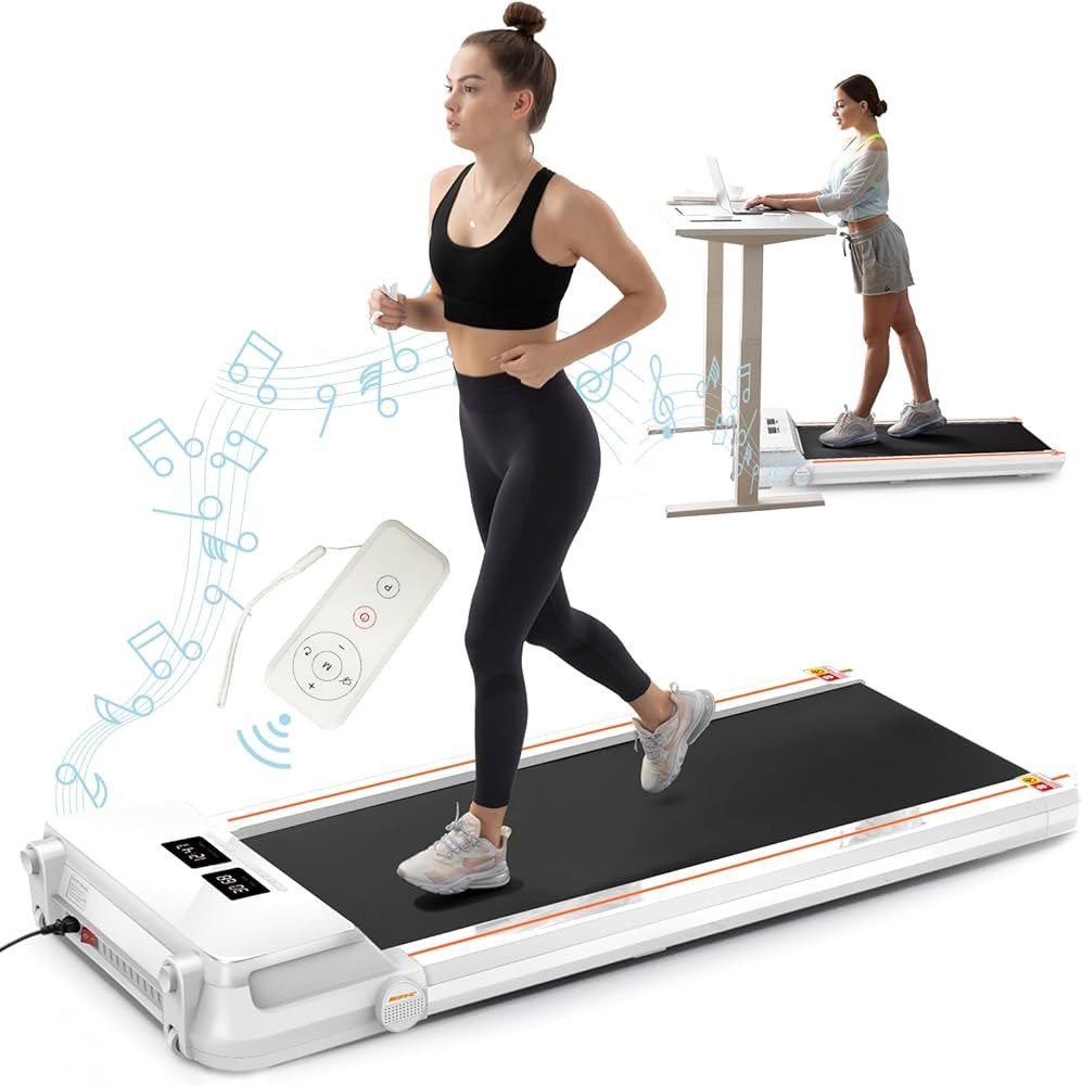 FYC Under Desk Treadmill Slim Walking Treadmill -300lbs 3.5HP Electric Treadmill with APP Bluetoo... | Amazon (US)