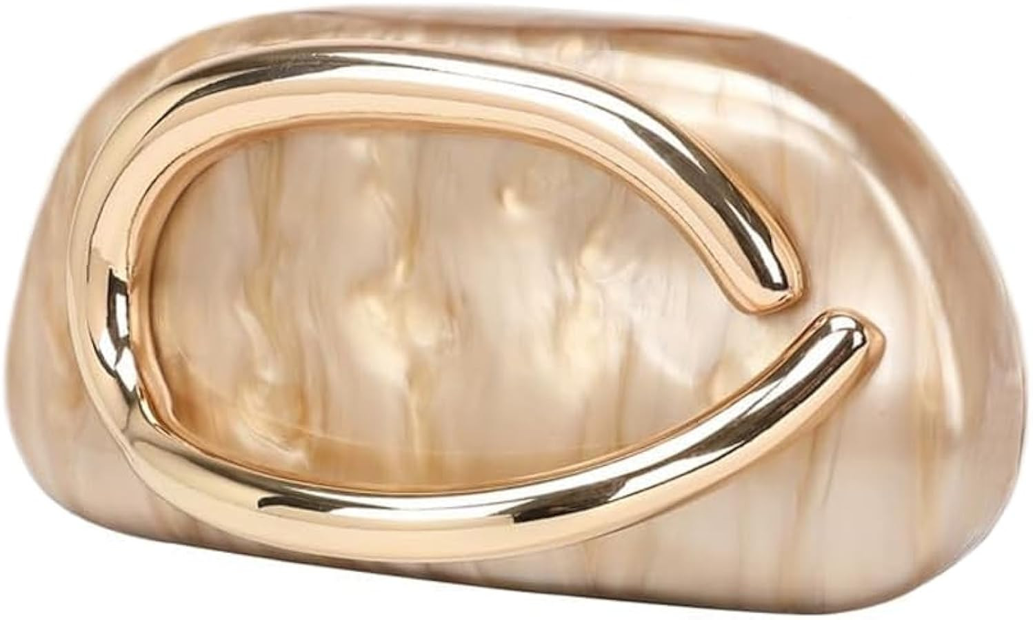 Acrylic Clutch Purse for Women Classic Round Acrylic Evening Handbag Vintage Metal Handlebars Bag... | Amazon (US)