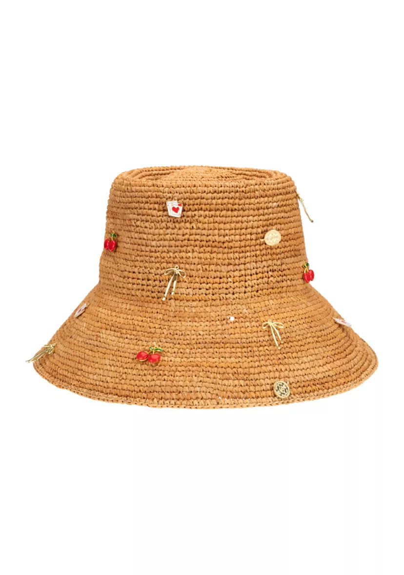 Crochet Raffia Bucket Hat with Charms | Belk