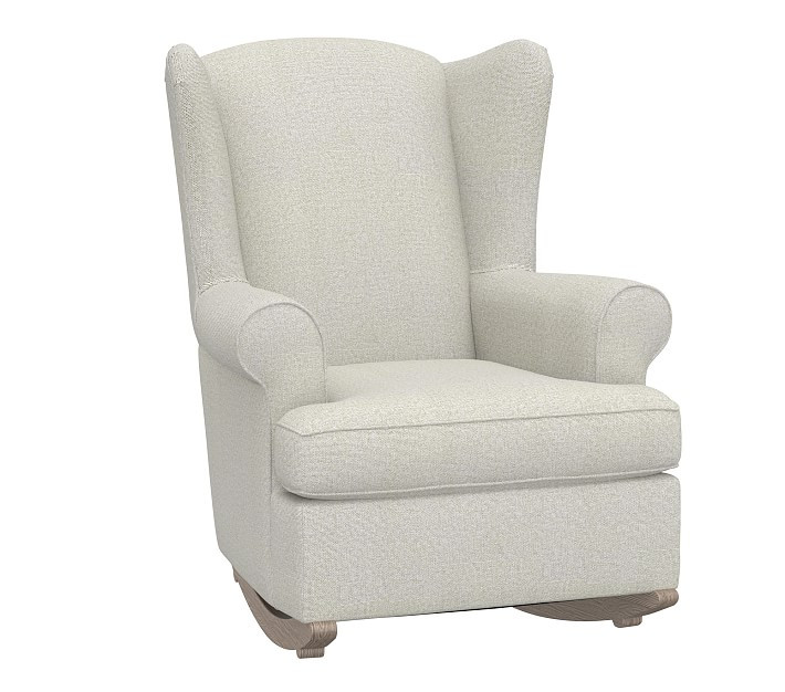 Wingback Rocking Chair & Ottoman | Pottery Barn Kids
