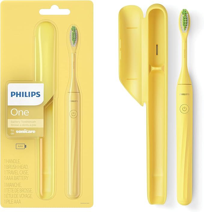 PHILIPS Sonicare One by Sonicare Battery Toothbrush, Mango Yellow, HY1100/02 | Amazon (US)