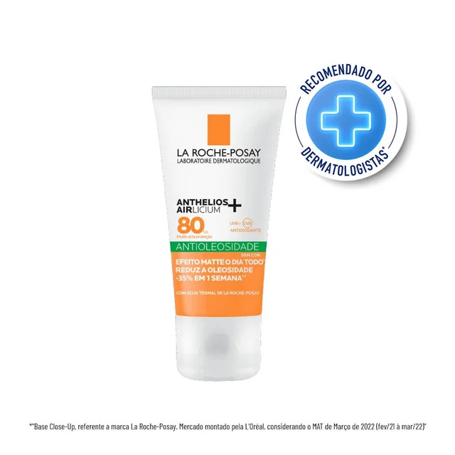 Protetor Solar Facial La Roche-Posay Anthelios Airlicium Antioleosidade FPS 80 4... | Drogasil (BR)