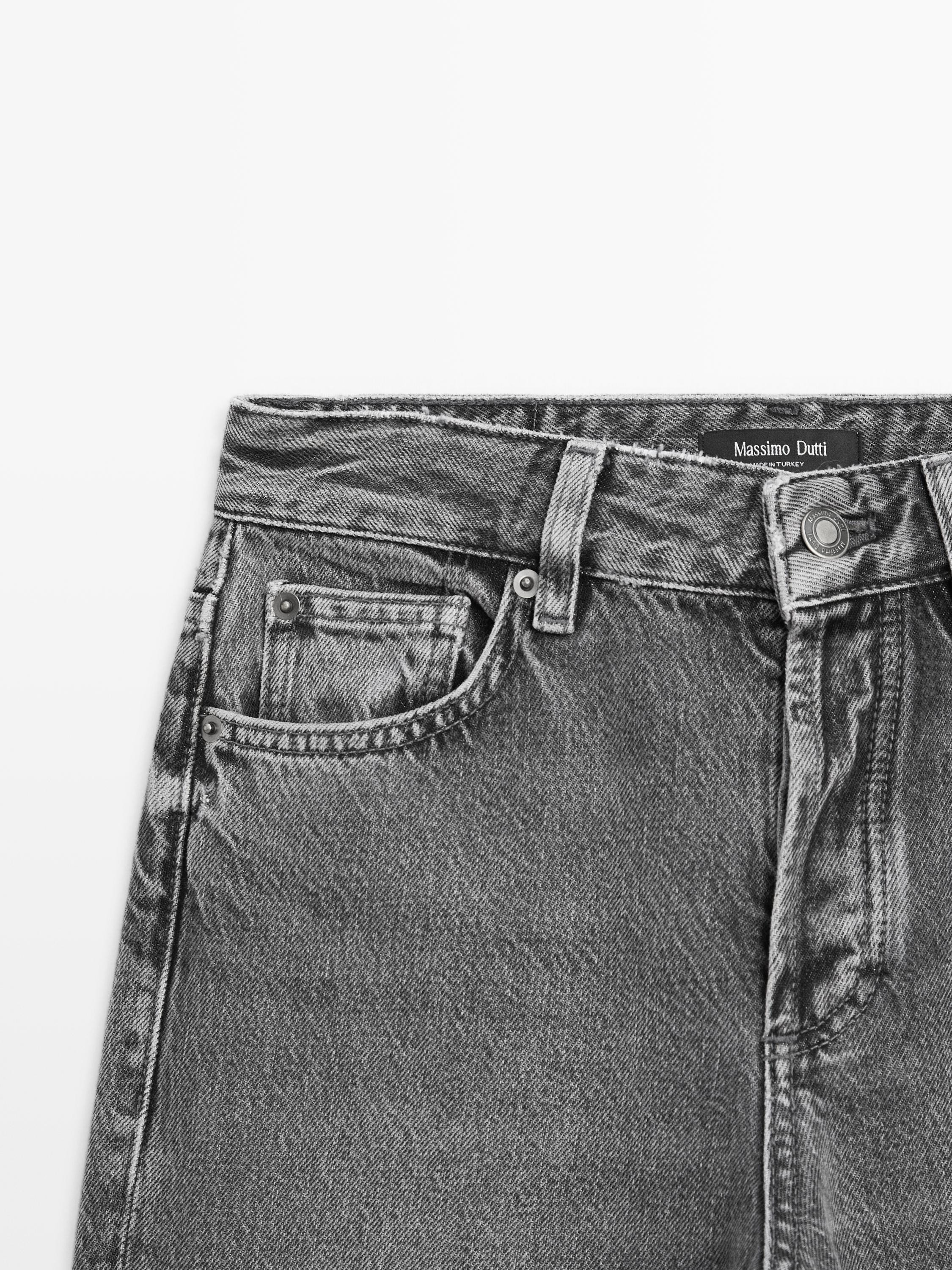 Mid-rise wide-leg jeans | Massimo Dutti US