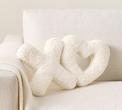 XO Heart Shaped Pillow | Pottery Barn (US)
