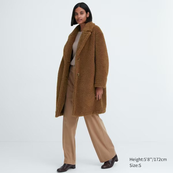 Pile-Lined Fleece Tailored Coat | UNIQLO (US)