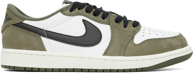 Nike Jordan - White & Khaki Air Jordan 1 Retro Low Sneakers | SSENSE