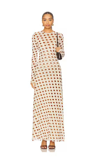 Paola Dress in Gold Halo Dot | Revolve Clothing (Global)