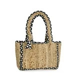 No Boundaries Women's Mini Jute Tote, Black | Walmart (US)