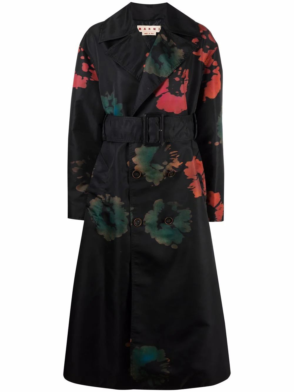 floral-print belted-waist coat | Farfetch Global