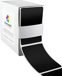 ChromaLabel 2 x 3 inch Permanent Color Code Rectangle Labels, 100 Stickers per Dispenser Box, Bla... | Amazon (US)