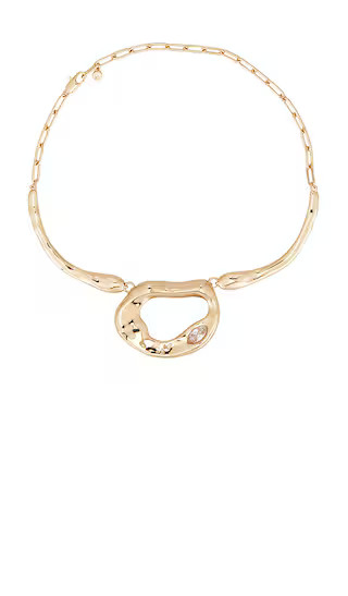 Molten Marquise Pendant Necklace in Clear Crystral & Gold | Revolve Clothing (Global)