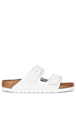 Arizona Soft Footbed Sandal in White Leather | Revolve Clothing (Global)