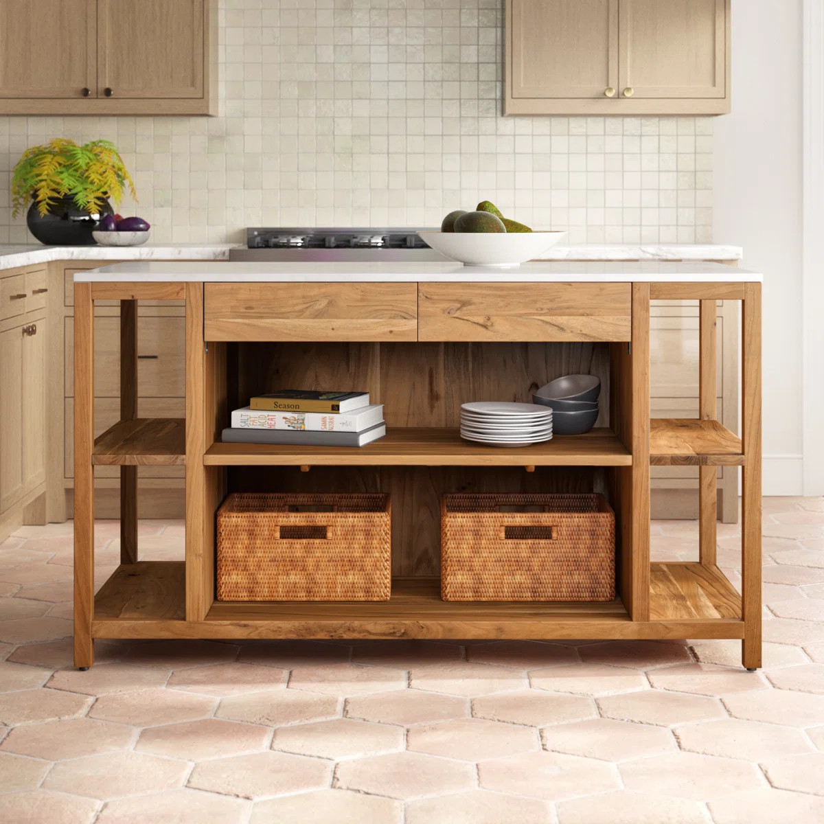 Alida Marble Top Kitchen Island | Wayfair North America