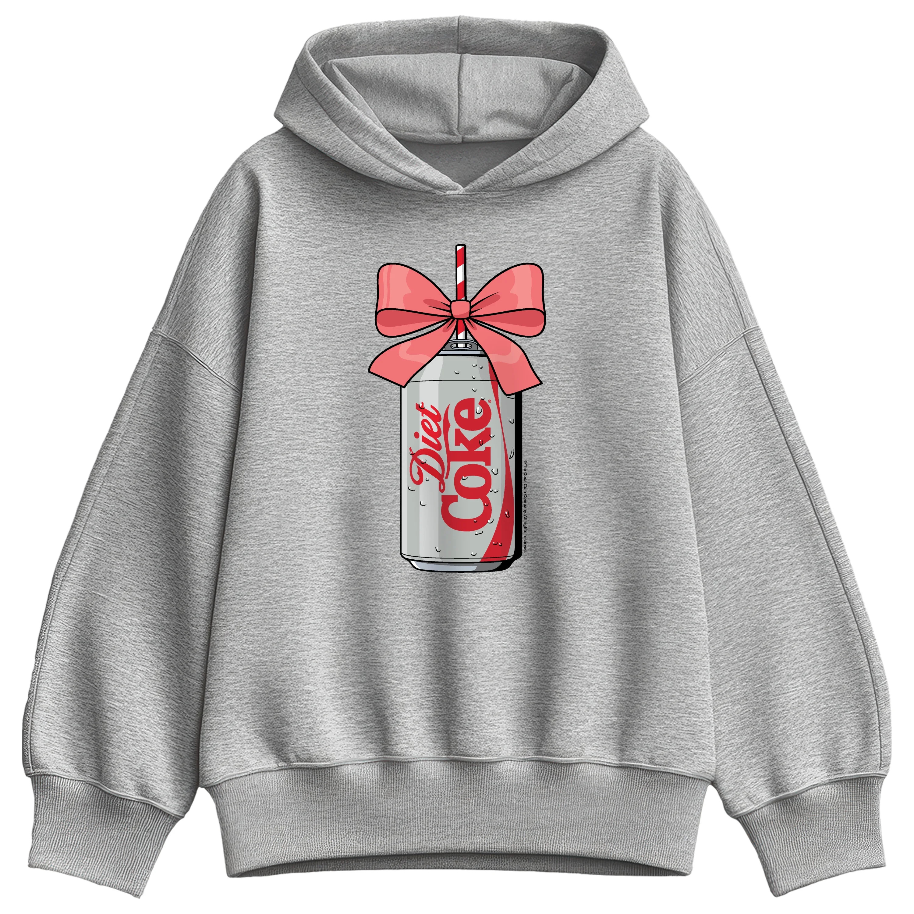 Coca-Cola - Bow Diet Coke - Ladies Oversized Fleece Hoodie Sweatshirt | Walmart (US)
