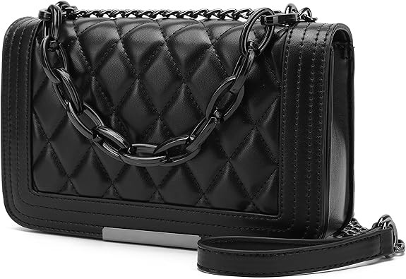 lola mae Crossbody Bags for Women Fashion Quilted Shoulder purse with Convertible Chain Strap Cla... | Amazon (US)