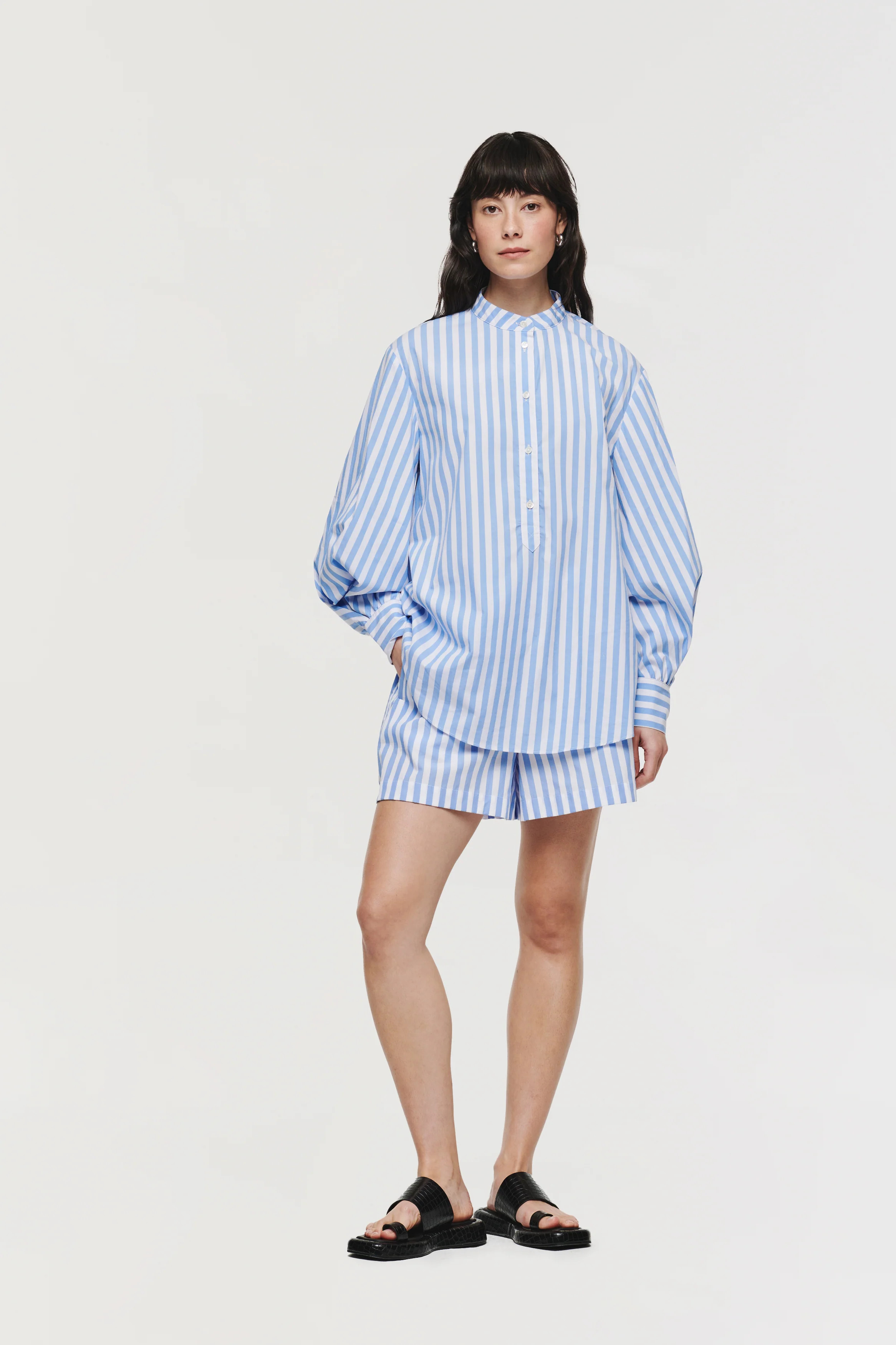 Nora | Boxer Shorts in Blue Stripe | ALIGNE | ALIGNE USA