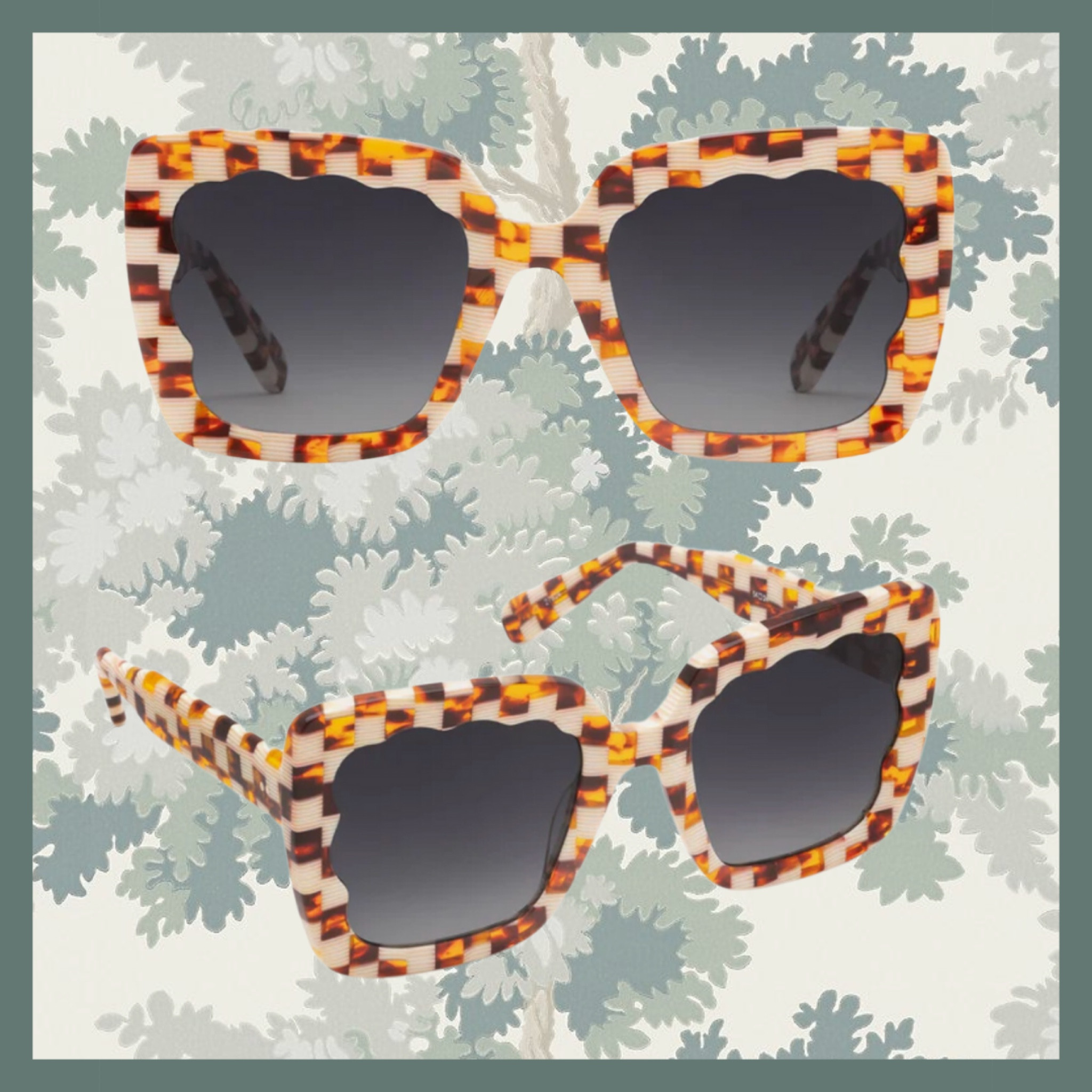 Krewe Elizabeth scalloped sunglasses 