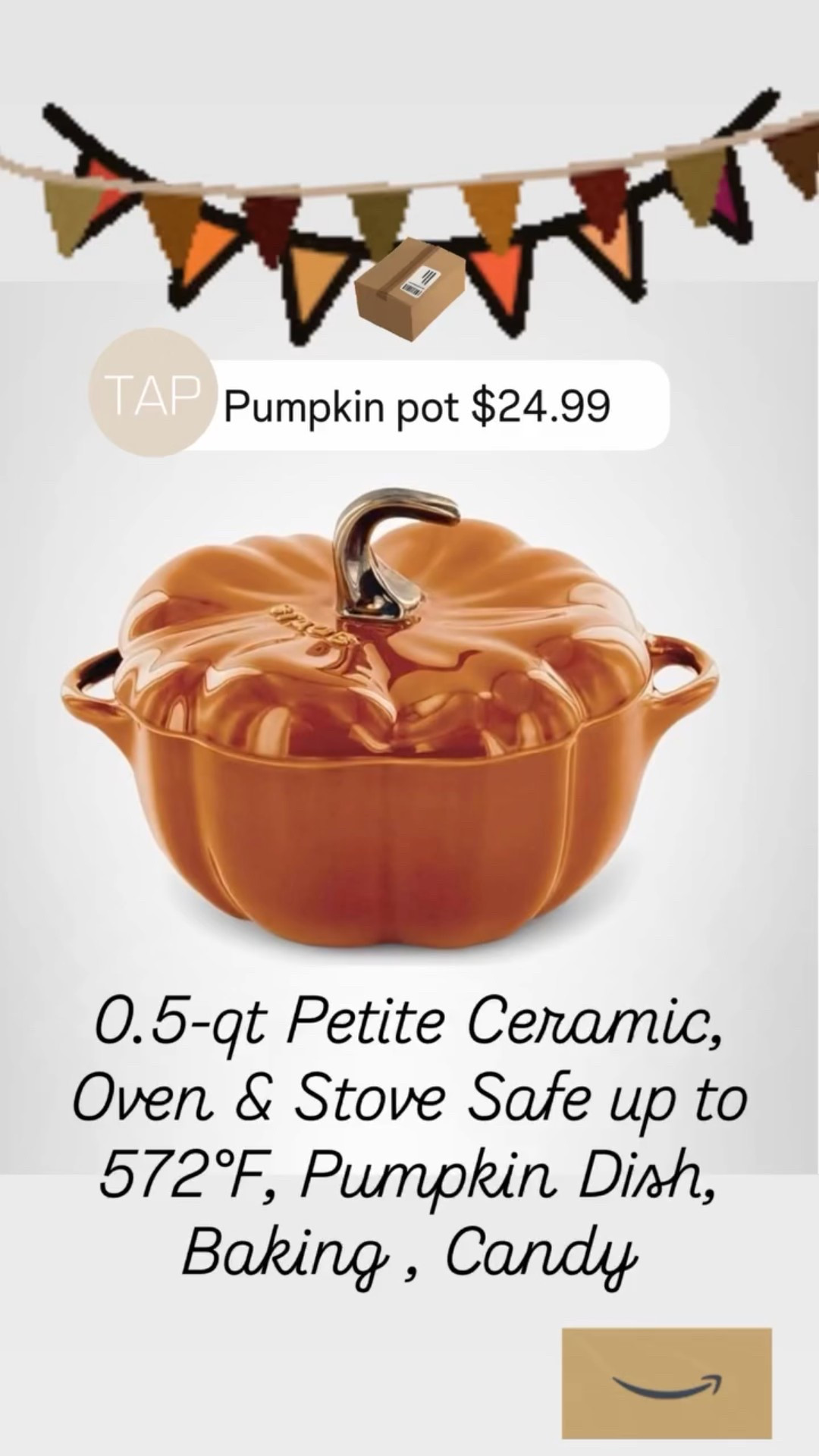 Pumpkin Baking Dish 
5qt oven safe 

Amazon deal days $24 

Comes in black, orange and ivory 


#LTKHalloween #LTKFindsUnder50 #LTKSaleAlert