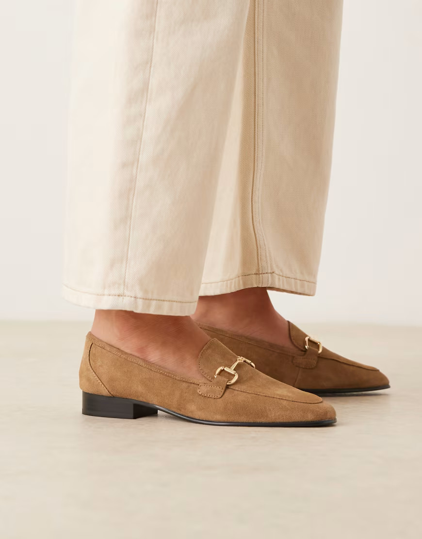 Mango suede snaffle loafer in caramel-Brown | ASOS (Global)