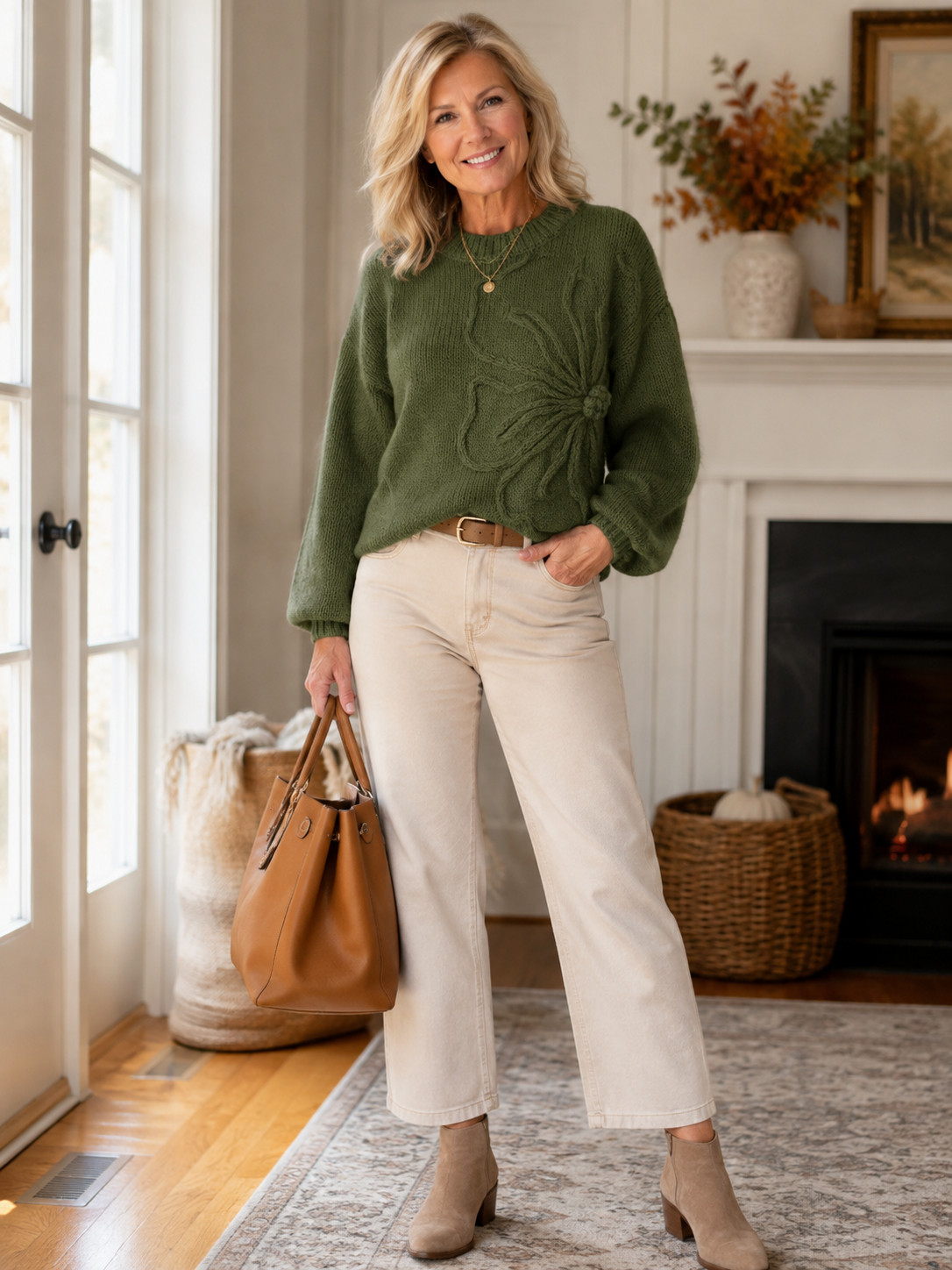 Such a pretty Amazon sweater for an easy elevated fall look! The olive green color feels so perfect for the season, and the textured floral knit gives it a little something extra without being too dressy. I’d pair it with cream jeans, ankle boots, and simple gold jewelry. Such a cute option for fall outfits women over 50 that feels comfy, flattering, and put together.

#FallOutfitsWomenOver50 #AmazonSweaters #AmazonFashion #AmazonFallFashion #FallSweater #WomenOver50Style #Over50Fashion #FallOutfitIdeas #CasualFallOutfit #AmazonFinds #SweaterWeather #FallStyle 

 #LTKSeasonal #LTKHome #LTKSaleAlert