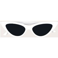 White Retro Cat Eye Sunglasses | PrettyLittleThing US
