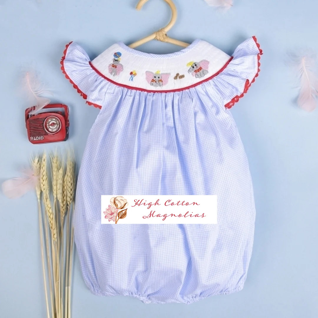 When I See an ELEPHANT Fly Dumbo-inspired Hand-smocked Bubble - Etsy | Etsy (US)