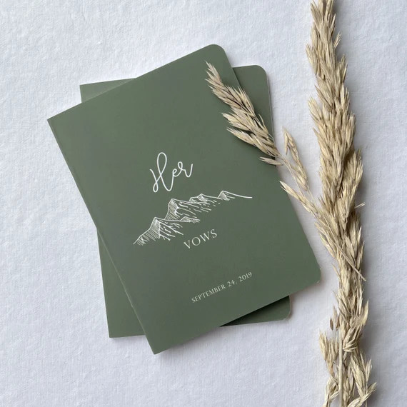 Wedding Vow Books Set of 2. Customized Wedding Vows Keepsake. | Etsy | Etsy (US)