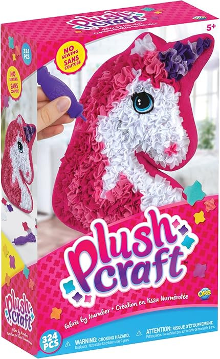 ORB PlushCraft Unicorn Pillow, Fabric by Number Art & Crafts, Ages 5 and Up, No Sewing Required, ... | Amazon (US)