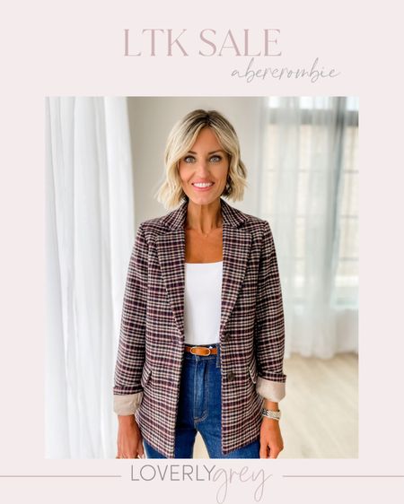 A plaid blazer is a fall must have! I am wearing an XS! S in the bodysuit and 25 in the jeans! Everything is 20% off! 

Loverly Grey, fall outfit 

#LTKSeasonal #LTKstyletip #LTKSale