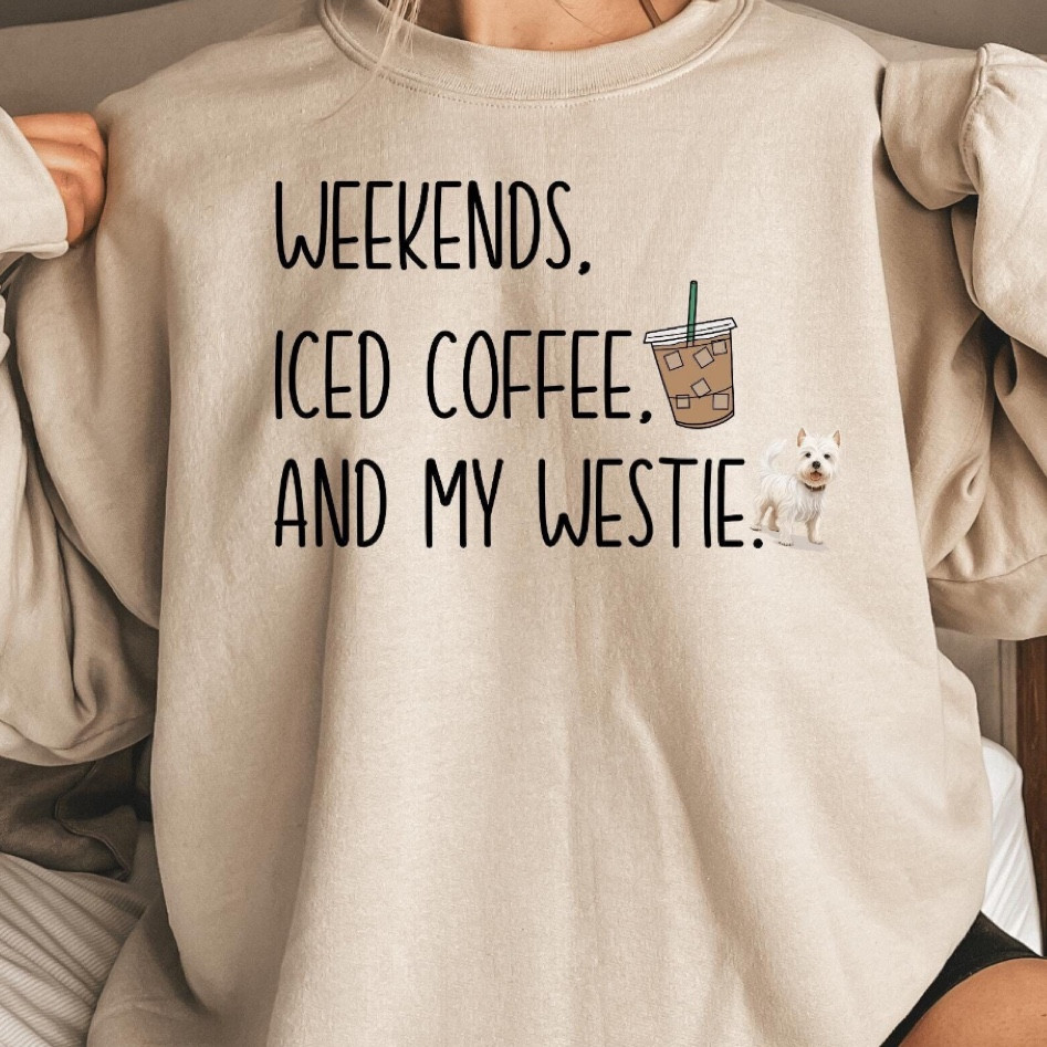 Totally need this sweatshirt. Weekends, Iced Coffee and my Westie!! Raise your hand if you can relate! Also linking another cute option

#LTKGiftGuide #LTKCyberWeek #LTKSaleAlert