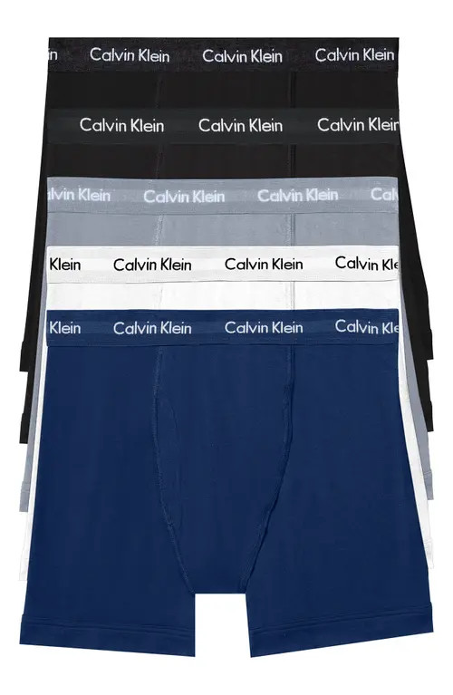 Calvin Klein 5-Pack Boxer Briefs in 6H0 Black/black at Nordstrom, Size Small | Nordstrom
