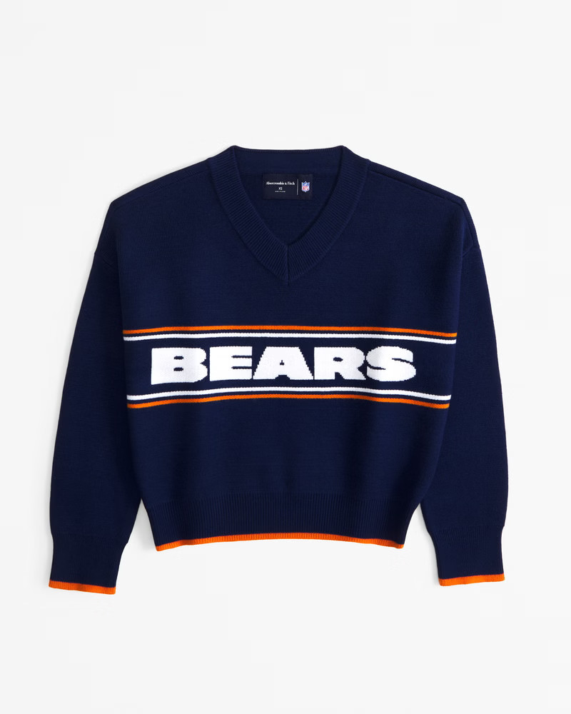 Chicago Bears LuxeLoft V-Neck Sweater | Abercrombie & Fitch (US)