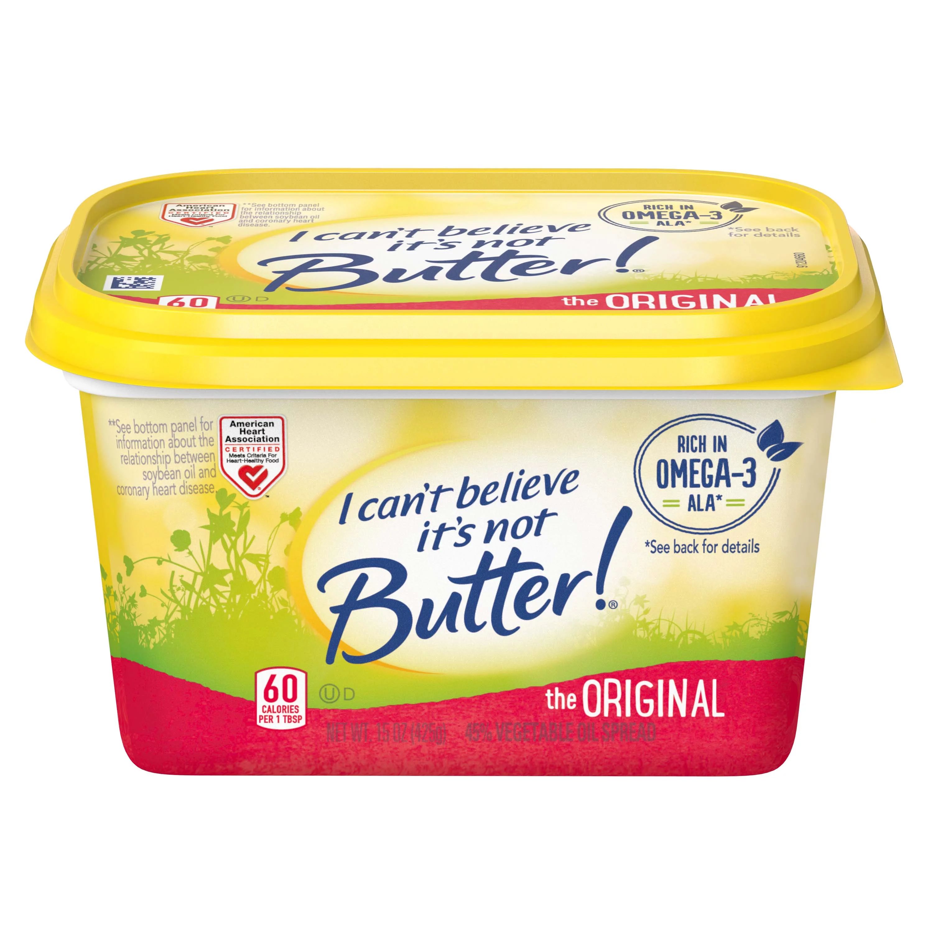 I Can?t Believe It?s Not Butter! Original Spread, 15 oz Plastic Tub - Walmart.com | Walmart (US)